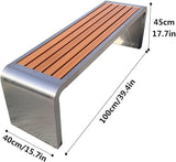 Bench, Chair, Backless Bench, Park Bench, Metal Garden Bench, Front Porch Bench, 2-Person Garden Bench - Photo 3