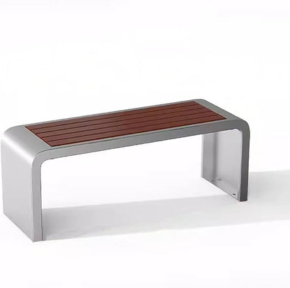 Front Porch Benches Outdoor, Metal Garden Bench, Metal Frame, Solid and Reliable, for Porch, Patio, Backyard(Silver,120cm)