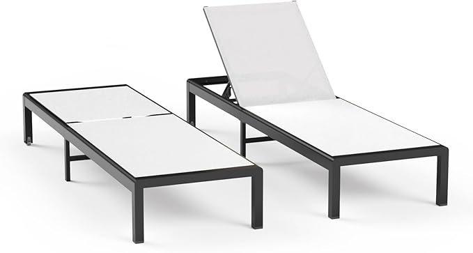 Aluminum Lounge Chairs Outdoor Chaise Furniture - Photo 1