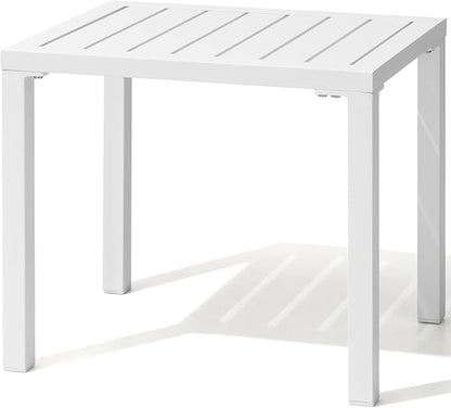 Crestlive Products Outdoor Side Table,Aluminum Rectangular Side/End Table, Small Patio Coffee Bistro Table for Outdoor Indoor