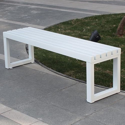 Durable Backless Garden Bench, Weatherproof Metal Outdoor Seating for Patio, Balcony, Park & Lawn - Stylish, Comfortable & Long-Lasting Furniture