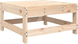 Solid Pine Wood Outdoor Garden Footstool, Rustic Square Patio Ottoman with 242.5 lbs Capacity - Photo 6
