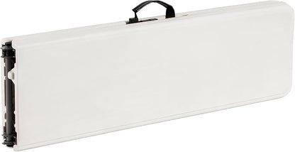 Plastic Folding Bench - Portable Bench Used for Indoor, Outdoor, Picnic, Party, Camping, Dining Seat, Garden Soccer Multipurpose Entertaining Activities, White (1, White, 6 Feet)