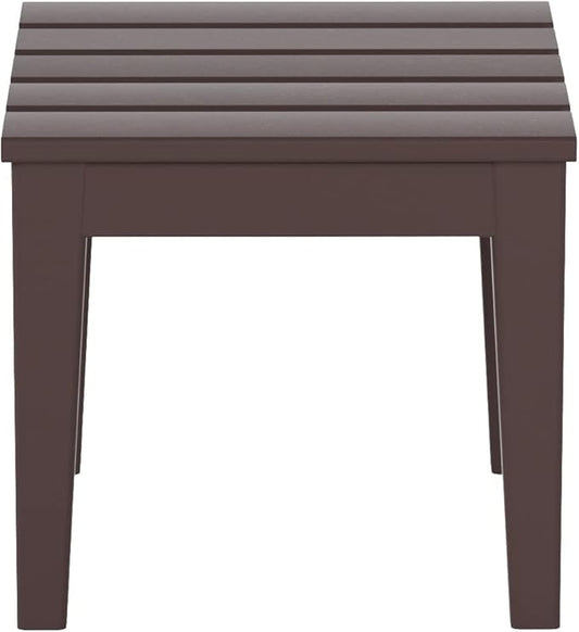 WestinTrends Ashore Outdoor Patio Modern Adirondack Side Table, Dark Brown