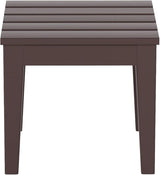 WestinTrends Ashore Outdoor Patio Modern Adirondack Side Table, Dark Brown - Photo 4