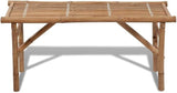 Natural Bamboo Folding Garden Bench for Outdoor Patio and Indoor Spaces - Photo 3