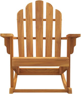 Natural Teak Garden Adirondack Rocking Chair Set of 2 - Photo 5