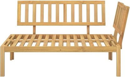 Pallet Corner Sofa Brown Solid Acacia Wood Modular Garden Sofa Outdoor Furniture Poolside Seating for Balcony Garden