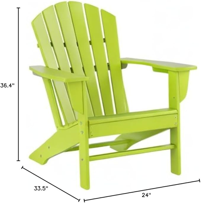 WestinTrends Dylan Outdoor Adirondack Chair (Set of 2), Lime