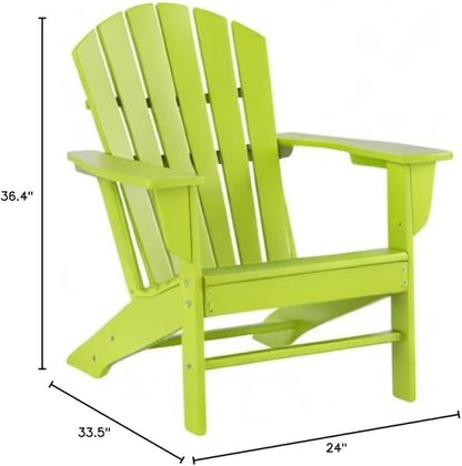 WestinTrends Dylan Outdoor Adirondack Chair (Set of 2), Lime