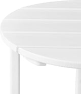 WestinTrends Dylan Adirondack Round Outdoor Side Table, White - Photo 9