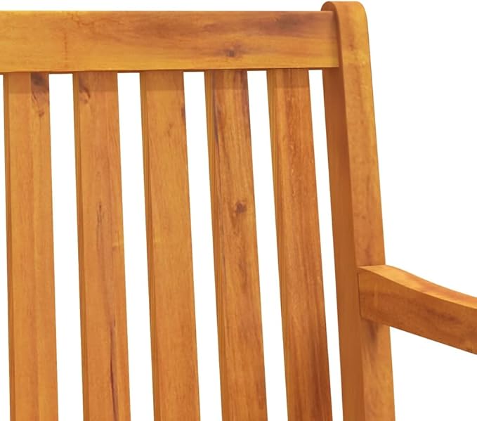 Garden Bench Solid Acacia Wood 70.9 Inch Brown Outdoor Furniture for Patio Backyard Terrace Rustic Natural Seating