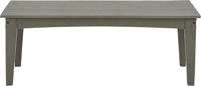 Signature Design by Ashley Visola Outdoor HDPE Patio Cocktail Table, Gray