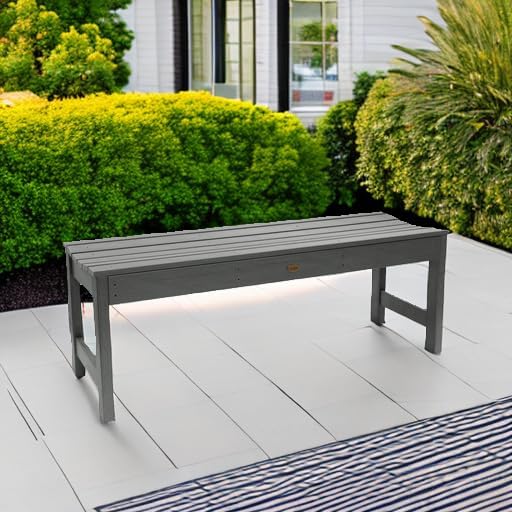 Highwood Lehigh Backless Bench, 4 Feet, Coastal Teak