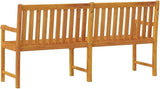 Rustic Solid Acacia Wood Outdoor Garden Bench 70.9 Inch Long Brown Durable Seating for Patio Terrace Backyard Furniture - Photo 6