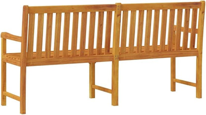 Solid Acacia Wood Garden Bench 70.9 Inch Outdoor Patio Seating with Rustic Charm and Weather-Resistant Finish, Durable Furniture for Backyard Terrace and Family Gatherings