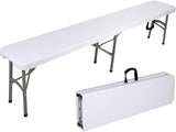 Plastic Folding Bench - Portable Bench Used for Indoor, Outdoor, Picnic, Party, Camping, Dining Seat - Photo 1