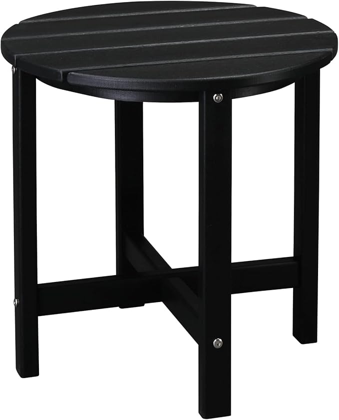 Vasitelan Patio Adirondack Side Table, Double Outdoor Side Table, Poly Lumber end Table, Weather Resistant for Indoor - Photo 4