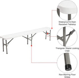 6ft Portable Plastic Folding Bench, Outdoor Foldable Courtyard Benchs, Patio Furniture Bench Chair - Photo 5