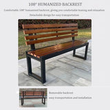 Benches Garden Bench Outdoor Patio Seating Backless Park Chair Lawn Path Slatted Seats - Photo 3