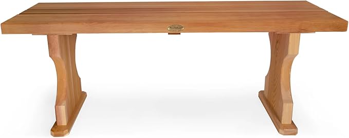All Things Cedar BB45 Cedar Backless Bench | 4ft Wood Bench Indoor & Outdoor | Handcrafted with Western Red Cedar | Perfect for Patio, Garden, Picnic & Poolside | 45x14x17