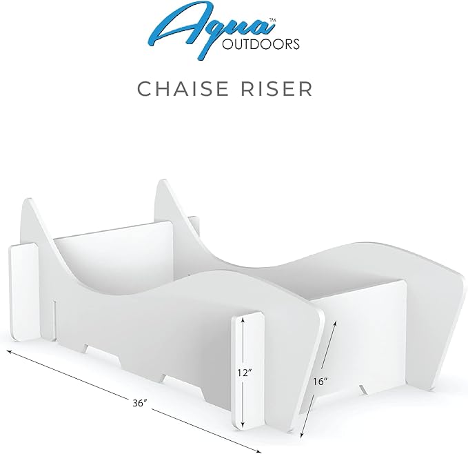 Aqua Outdoors in-Pool DEEP Ledge Chaise Set - Two Chaises - Two Headrest Pillows - Chaise Risers and One Large in Pool - Photo 3