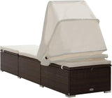 Sun Lounger with Canopy and Cushion - Photo 7