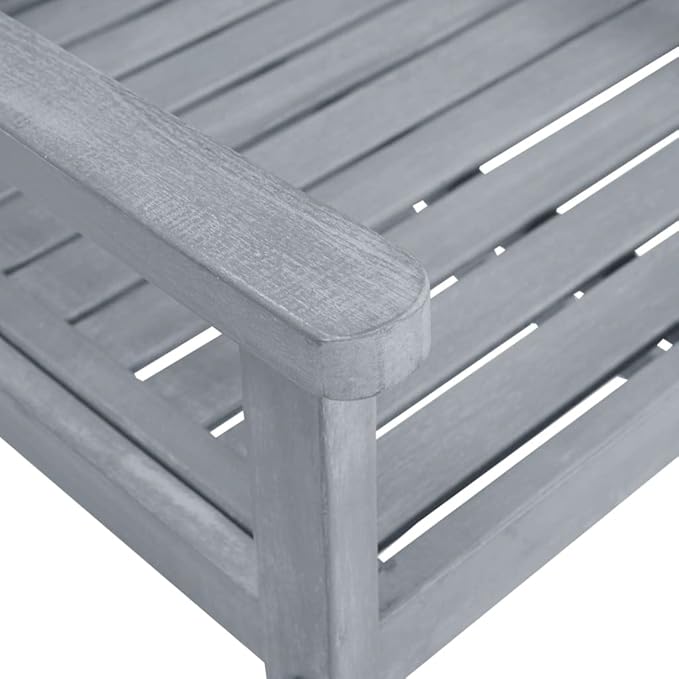 Outdoor Rocking Chairs,Camping Chairs Rocking,Outside Furniture,Balcony Furniture Set,Patio Chairs 2 pcs Gray Solid Acacia Wood