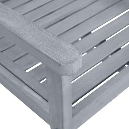 Outdoor Rocking Chairs,Camping Chairs Rocking,Outside Furniture,Balcony Furniture Set,Patio Chairs 2 pcs Gray Solid Acacia Wood