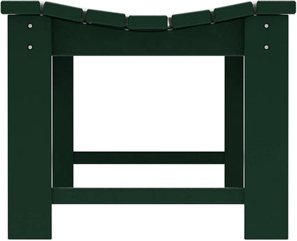 Costaelm Outdoor Benches Weatherproof, All Weather Resistant Park Bench Poly Lumber Backless Garden Bench Seat for Entryway Front Porch, Dark Green