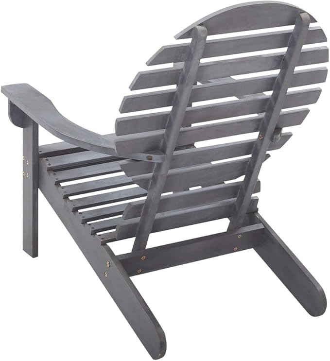 Solid Acacia Wood Adirondack Chair for Outdoor Relaxation - Photo 4