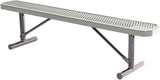 COATEDOUTDOORFURNITURE Heavy-Duty Portable Outdoor Bench Thermoplastic Coated, Expanded Metal, Commercial-Grade Seating - Photo 1