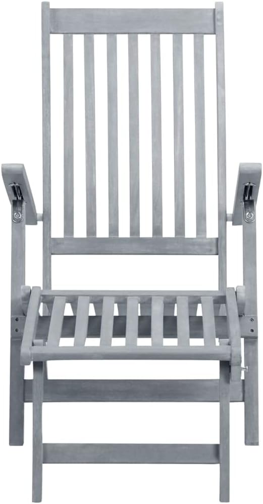 Patio Deck Chair outdoor chaise,outdoor lounge chairs set of 2,chaise lounge,lounge chairs for outside,pool lounge chairs,outdoor chaise lounge,with Footrest and Cushion Solid Acacia Wood