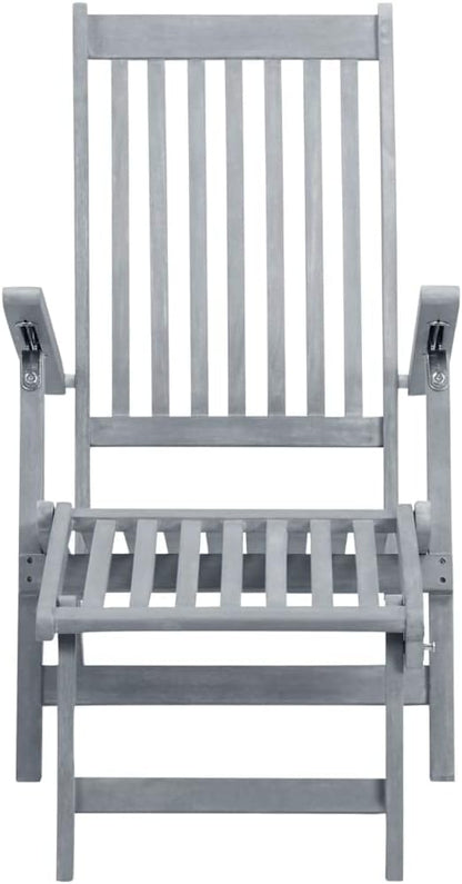 Patio Deck Chair outdoor chaise,outdoor lounge chairs set of 2,chaise lounge,lounge chairs for outside,pool lounge chairs,outdoor chaise lounge,with Footrest and Cushion Solid Acacia Wood