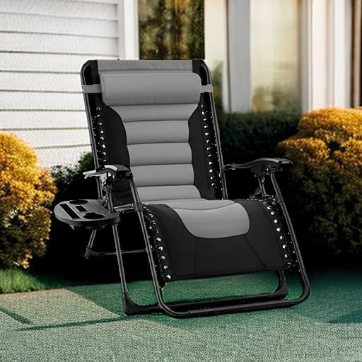 Best Choice Products Oversized Padded Zero Gravity Chair, Folding Outdoor Patio Recliner - Photo 2