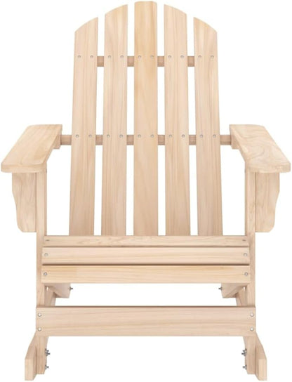 Adirondack Rocking Chair, Solid Fir Wood Patio Rocker for Garden, Porch, Backyard, Outdoor Relaxing Seat, Weather-Resistant Brown