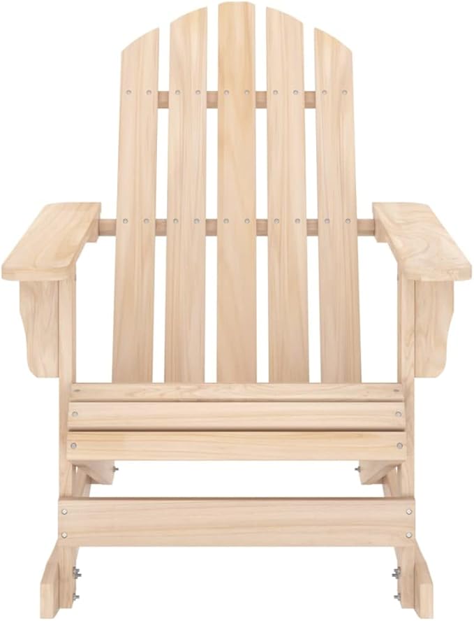 vidaXL Adirondack Rocking Chair for Patio & Garden - Solid Fir Wood Construction - Ergonomic Design - Classic Brown - Photo 4