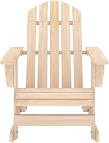 vidaXL Adirondack Rocking Chair for Patio & Garden - Solid Fir Wood Construction - Ergonomic Design - Classic Brown - Photo 4
