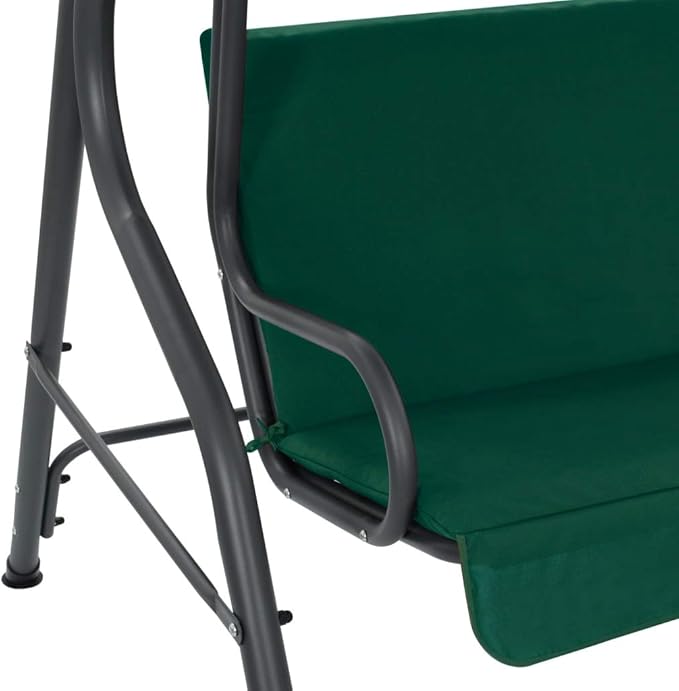 3-Seater Garden Swing Bench with Canopy, Heavy-Duty Outdoor Porch Swing Chair, Powder-Coated Steel Frame - Photo 5