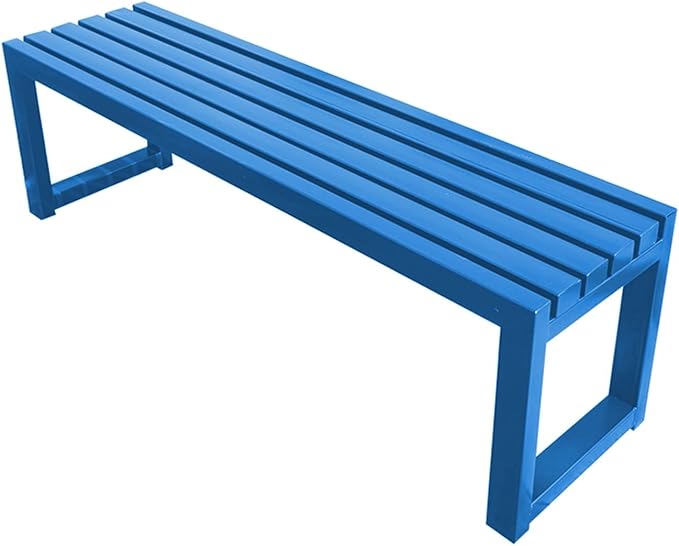 2 Seater Garden Bench,Metal Outdoor Bench,Heavy Duty Front Porch Benches,Patio Furniture Seating,for Lawn Yard Balcony Park,880lb Capacity(Blue,47.2 Inch)