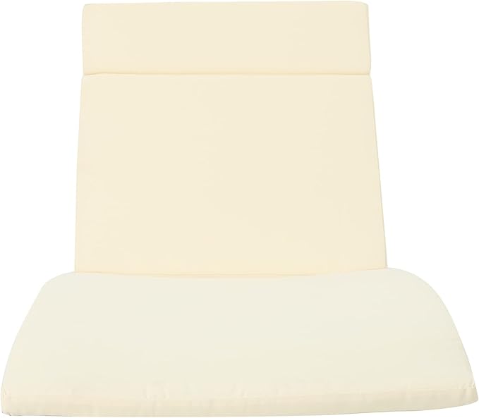 Christopher Knight Home Salem Outdoor Water Resistant Chaise Lounge Cushion, Beige - Photo 5