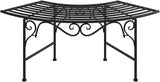 Tree Bench 113 cm Black Steel Outdoor Arc-Shaped Garden Patio Seating for Trees – Weather-Resistant Metal Bench - Photo 1