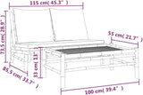 2-Piece Outdoor Lounge Set Cream White - Photo 7
