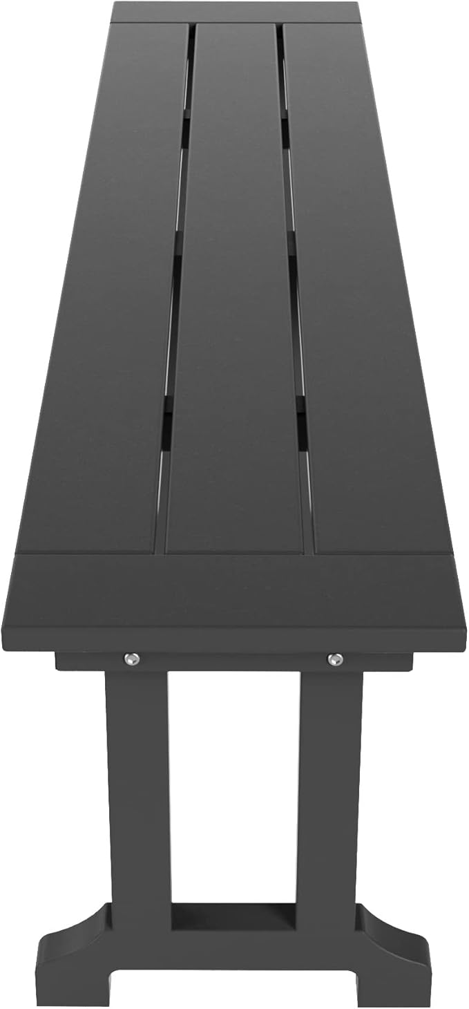 WO WESTIN OUTDOOR HDPE Laguna Trestle 65" Bench,Gray