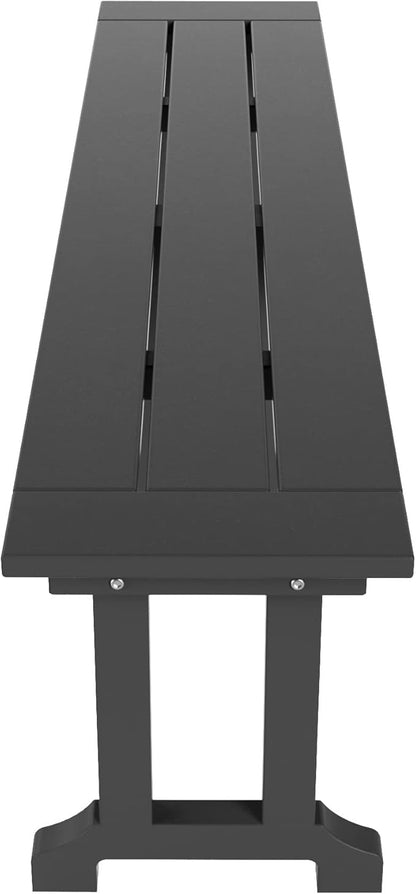 WO WESTIN OUTDOOR HDPE Laguna Trestle 65" Bench,Gray