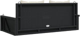 Black PE Rattan Swing Bench with Removable Cushions for Patio - Photo 7