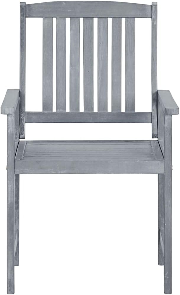 Outdoor Rocking Chairs,Camping Chairs Rocking,Outside Furniture,Balcony Furniture Set,Patio Chairs 2 pcs Gray Solid Acacia Wood
