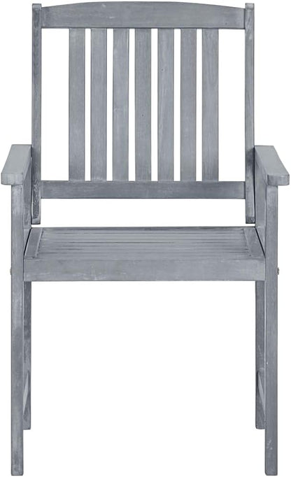 Outdoor Rocking Chairs,Camping Chairs Rocking,Outside Furniture,Balcony Furniture Set,Patio Chairs 2 pcs Gray Solid Acacia Wood