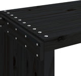Patio Bench Extendable Black 83.7"x15.9"x17.7" Solid Wood Pine - Photo 8