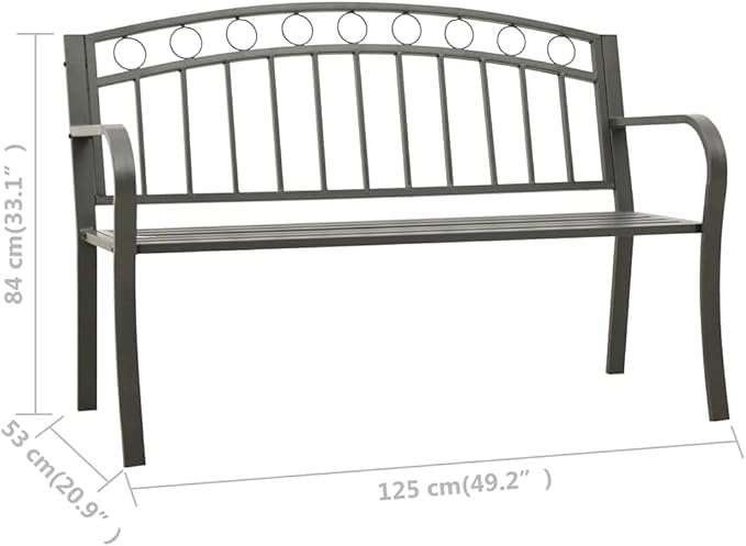 Garden Bench Outdoor Bench Patio Bench Cushions for Outdoor, Park, Yard, Entryway - Photo 2